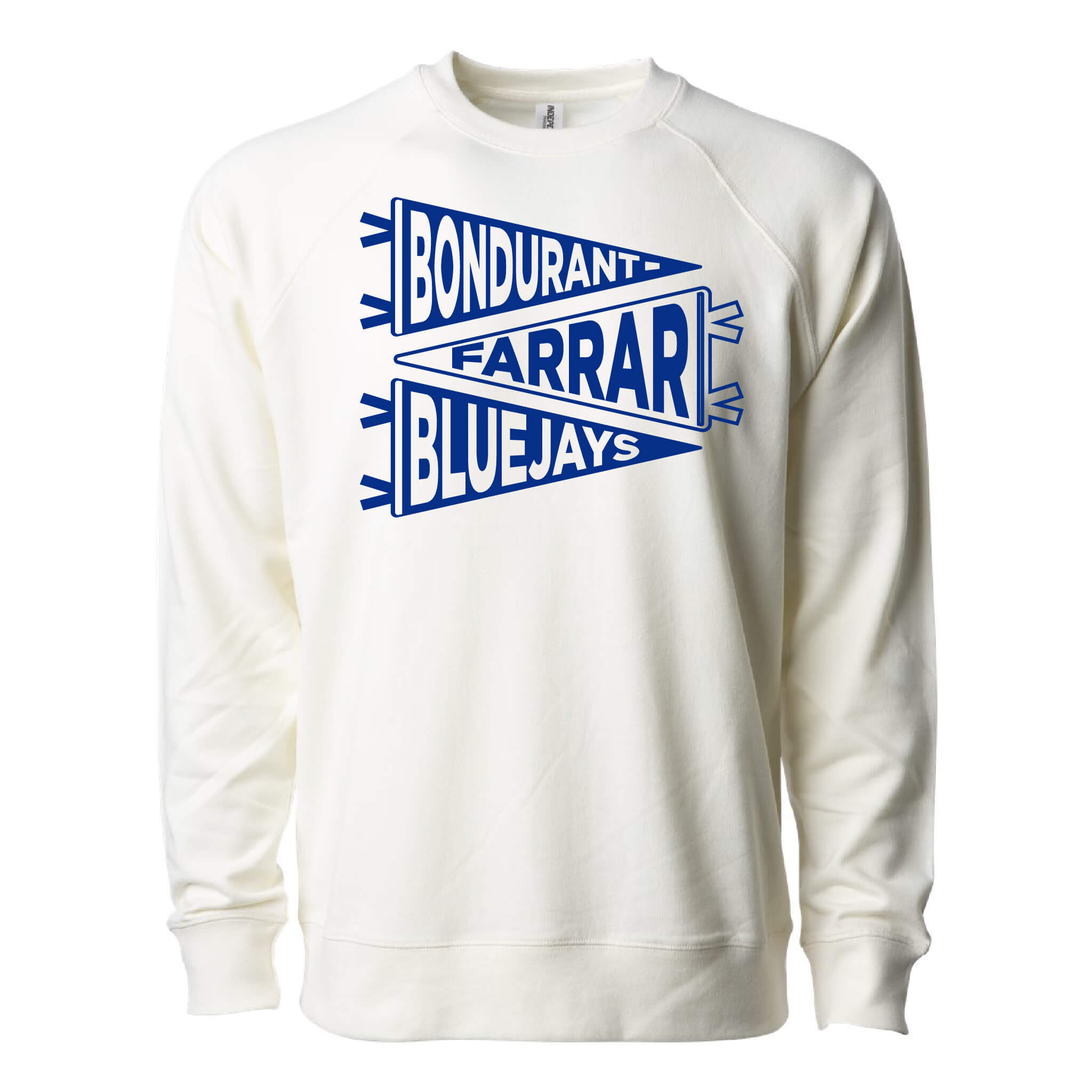 Bondurant Pennant - Lightweight Loopback Terry Crewneck Sweatshirt - Adult