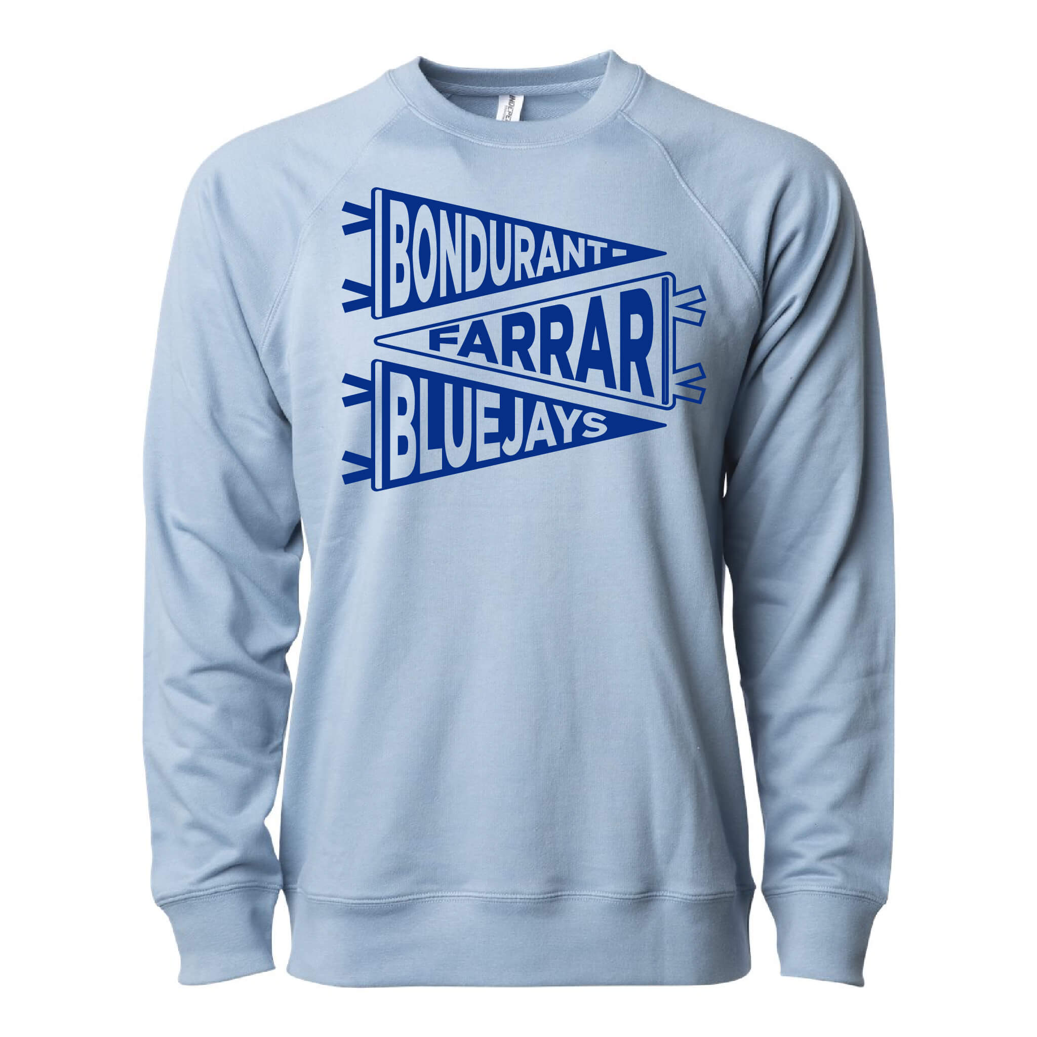 Bondurant Pennant - Lightweight Loopback Terry Crewneck Sweatshirt - Adult