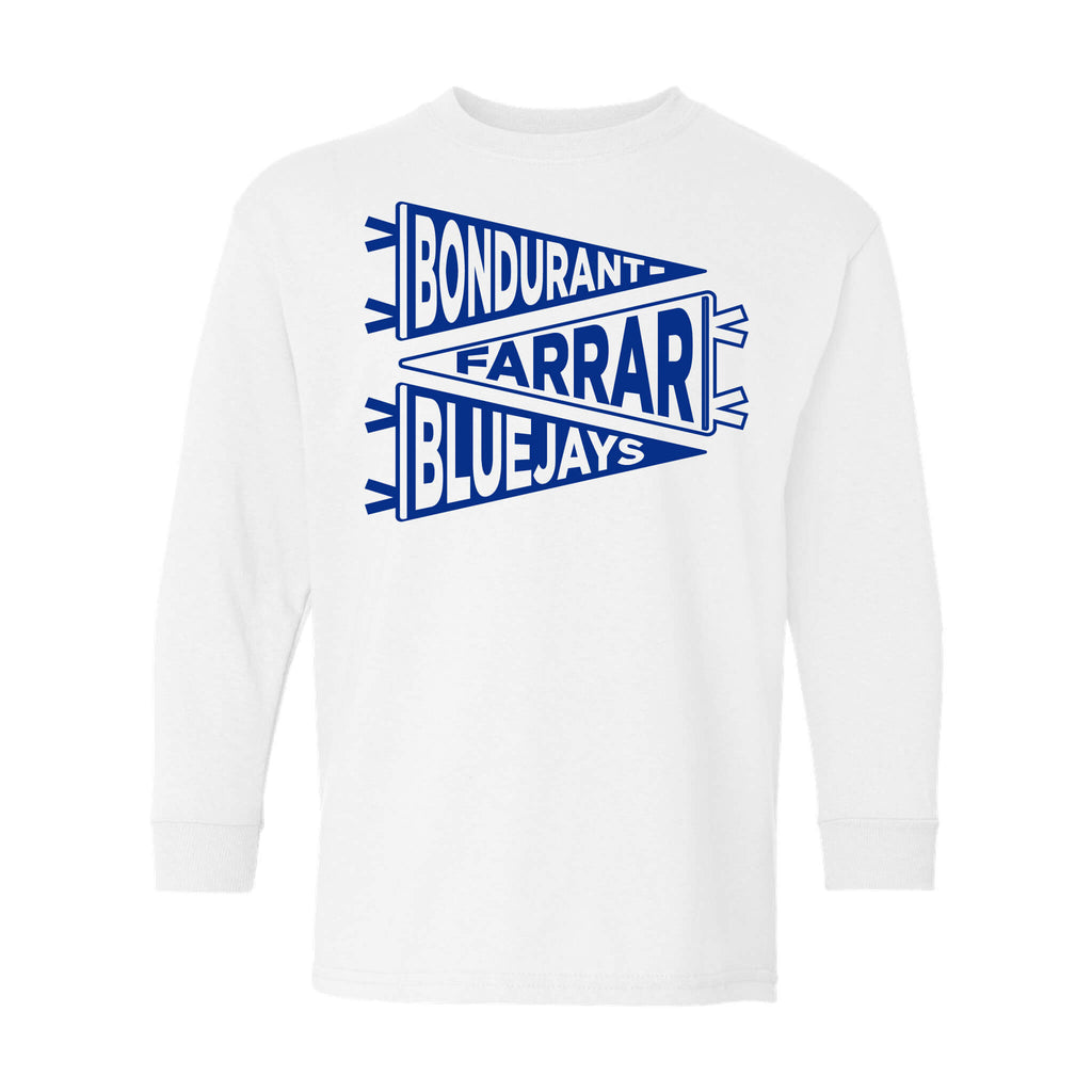 Bondurant Pennant - Heavy Cotton Long Sleeve T-Shirt - Youth