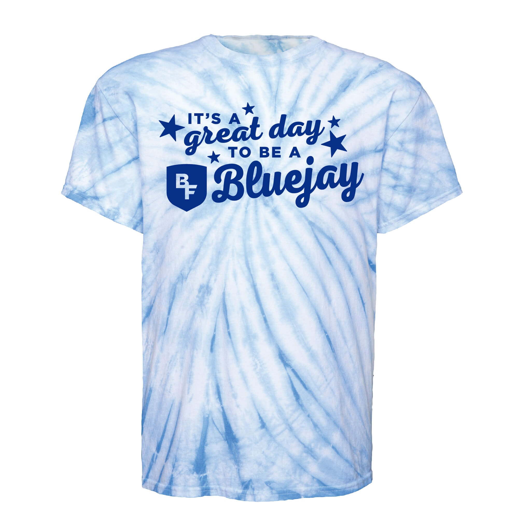 It's A Great Day To Be A Bluejay - Tie Dye Cyclone Tee - Adult