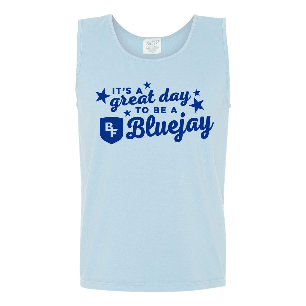 It's A Great Day To Be A Bluejay - Garment-Dyed Heavyweight Tank Top - Adult
