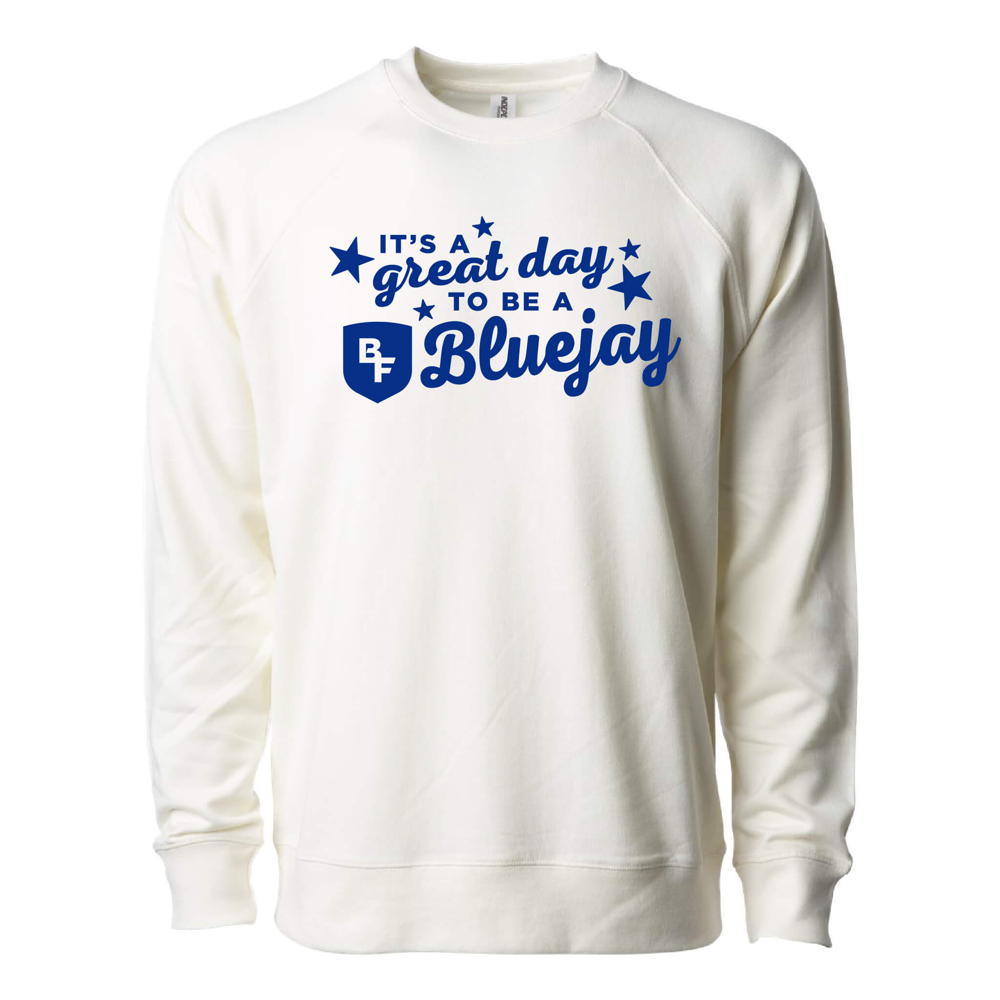 It's A Great Day To Be A Bluejay - Lightweight Loopback Terry Crewneck Sweatshirt - Adult
