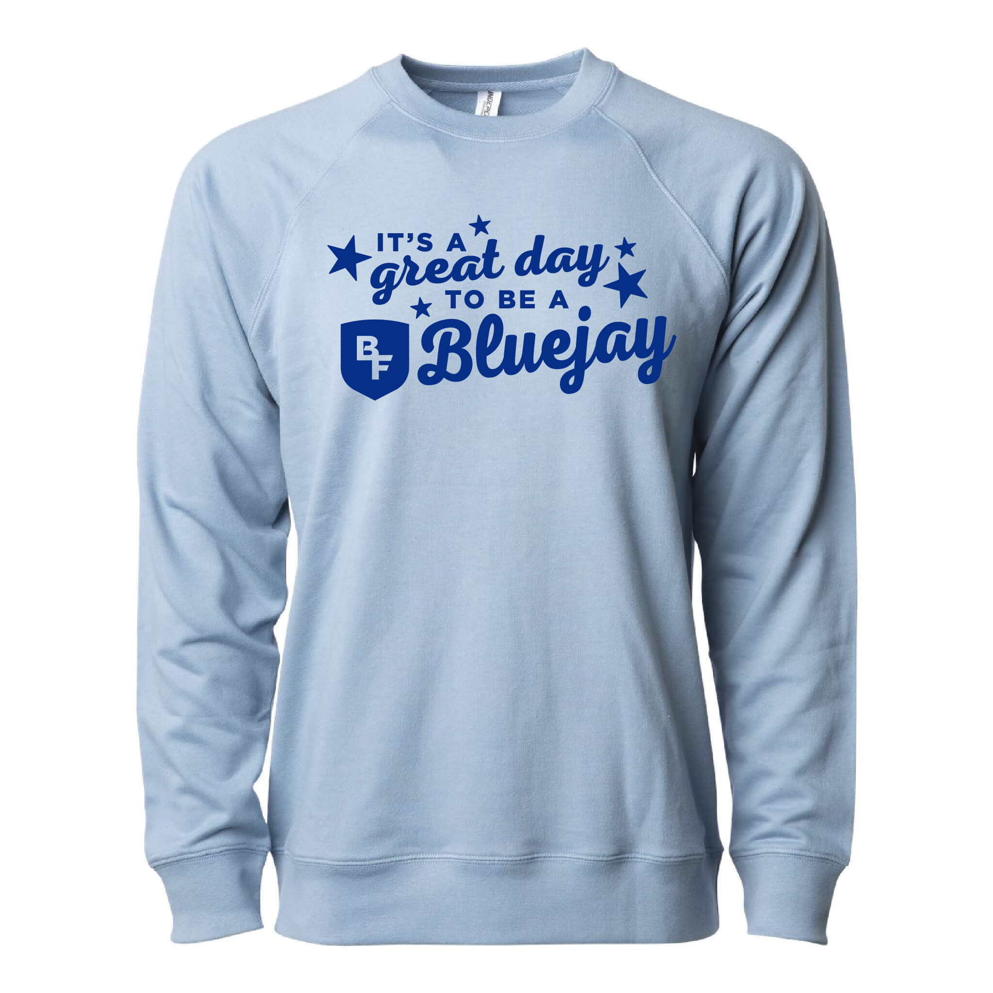It's A Great Day To Be A Bluejay - Lightweight Loopback Terry Crewneck Sweatshirt - Adult
