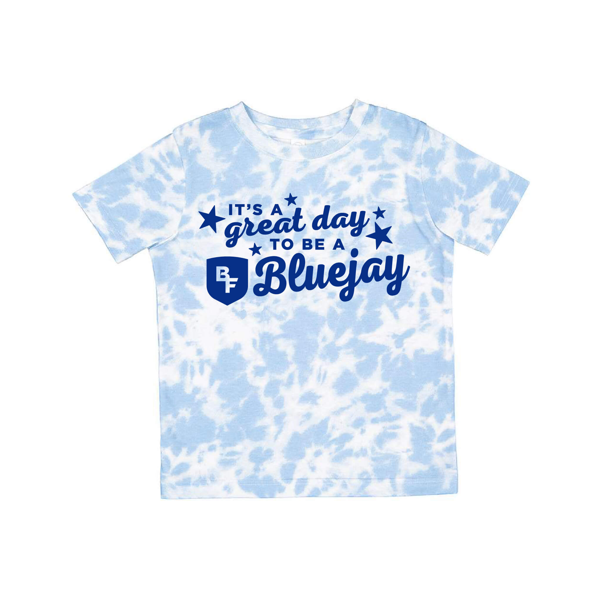 It's A Great Day To Be A Bluejay - Tie Dye Fine Jersey Tee - Toddler