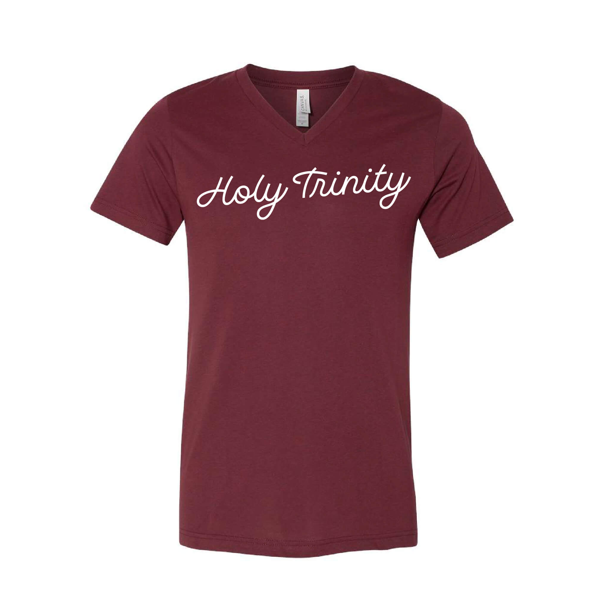 Holy Trinity Script CVC Jersey V-Neck Tee - Adult