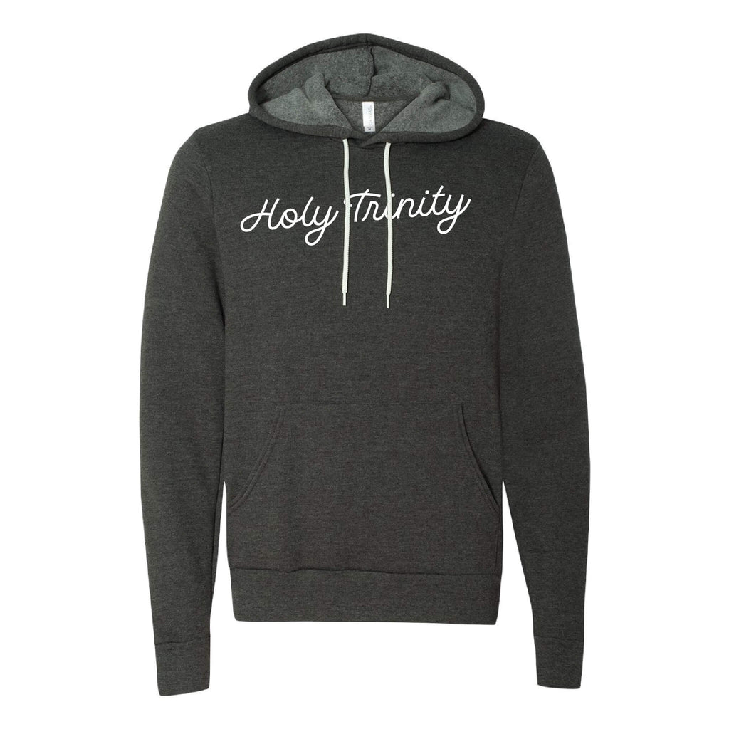 Holy Trinity Script Sponge Fleece Raglan Hoodie Sweatshirt - Adult