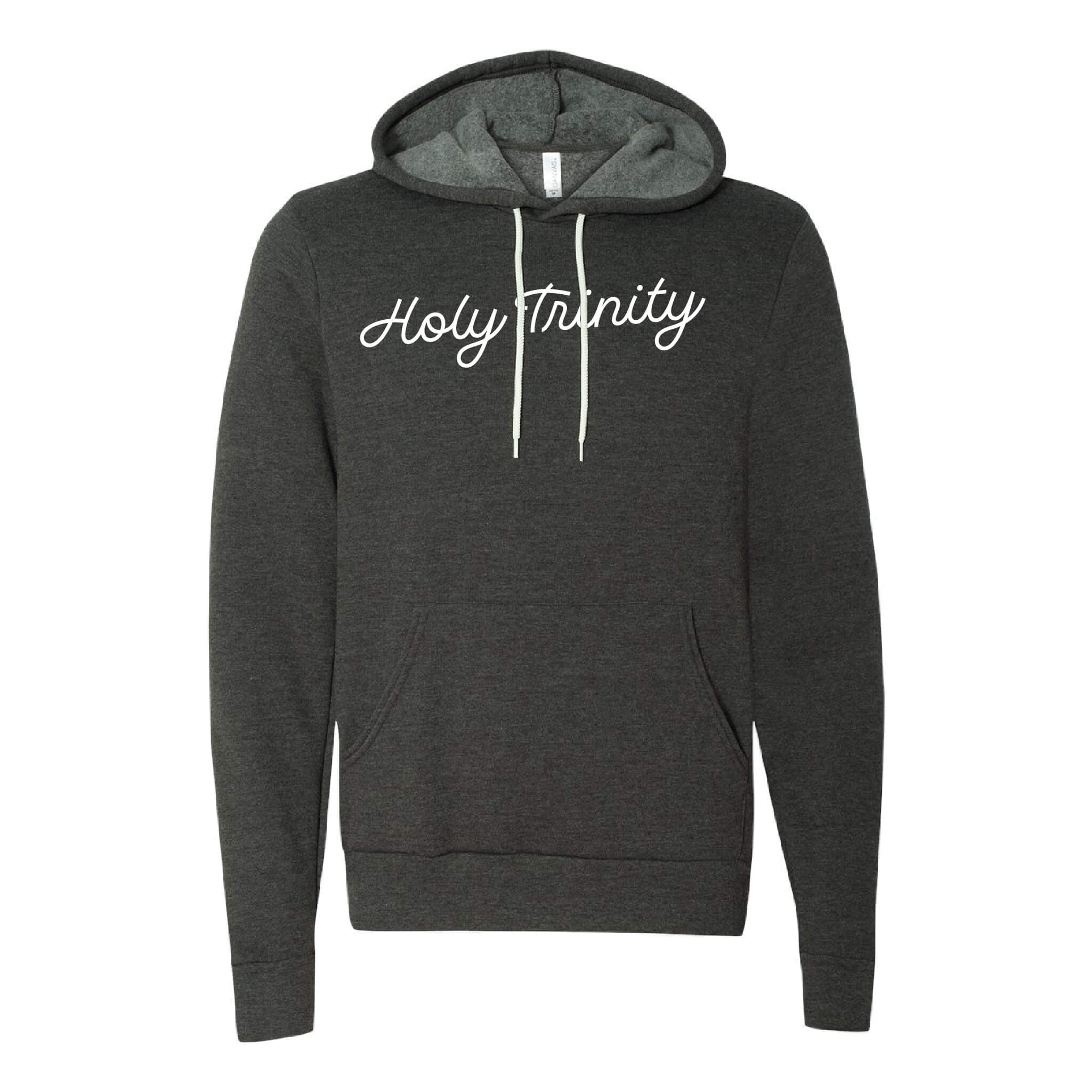 Holy Trinity Script Sponge Fleece Raglan Hoodie Sweatshirt - Adult