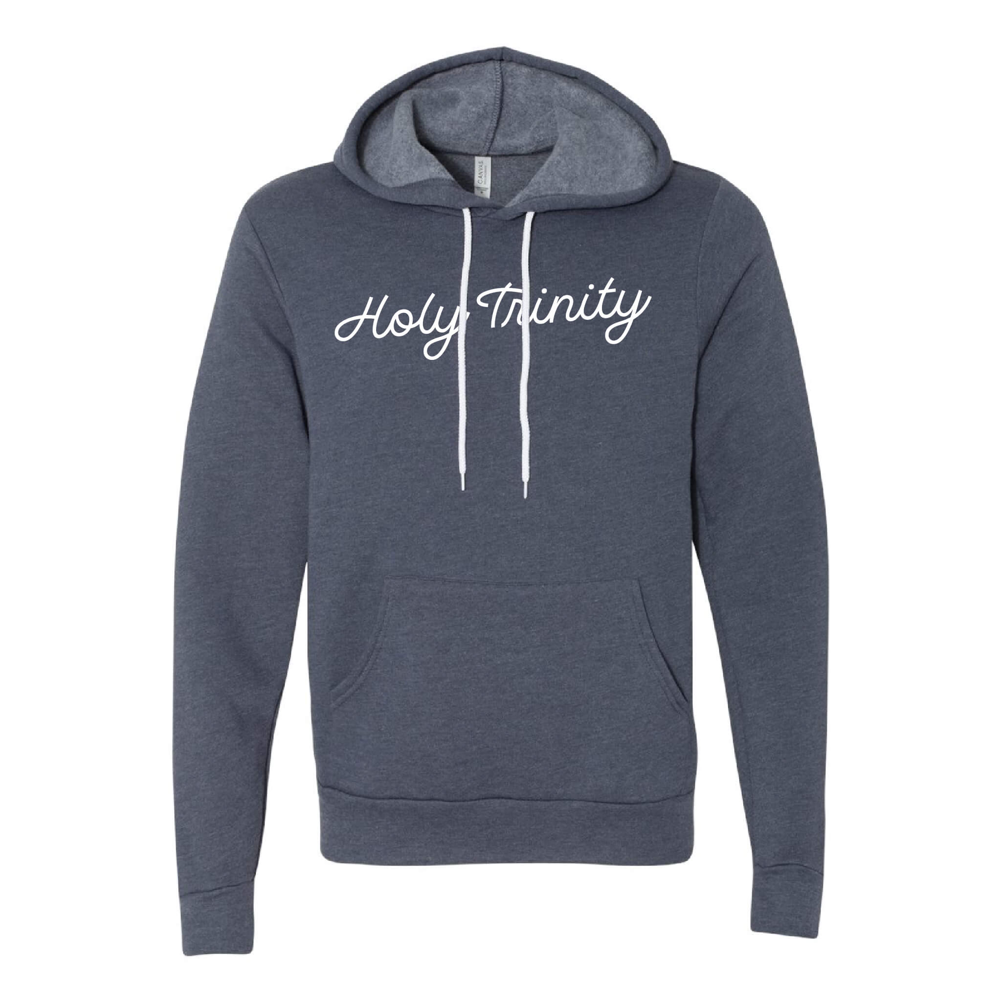 Holy Trinity Script Sponge Fleece Raglan Hoodie Sweatshirt - Adult