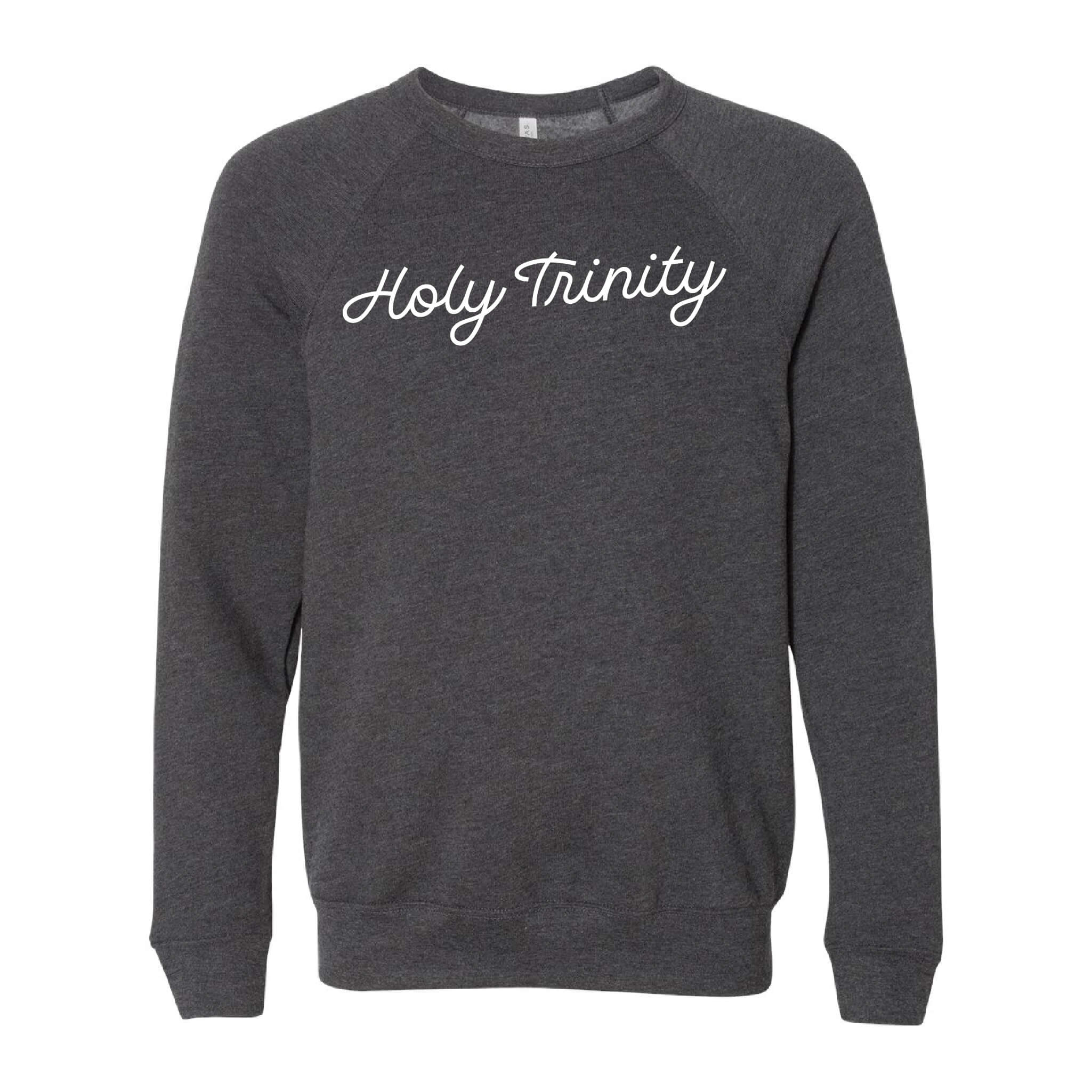 Holy Trinity Script Sponge Fleece Raglan Crewneck Sweatshirt - Adult