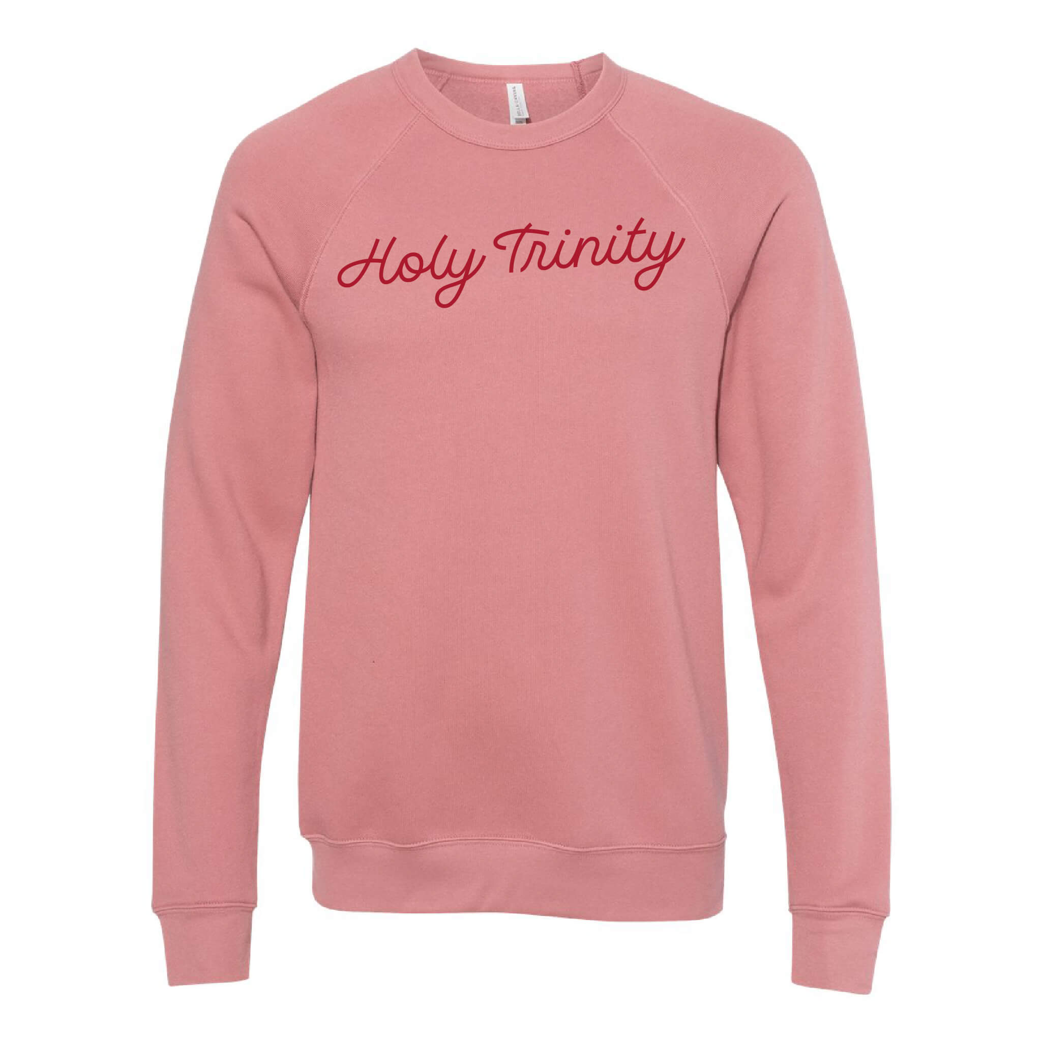 Holy Trinity Script Sponge Fleece Raglan Crewneck Sweatshirt - Adult