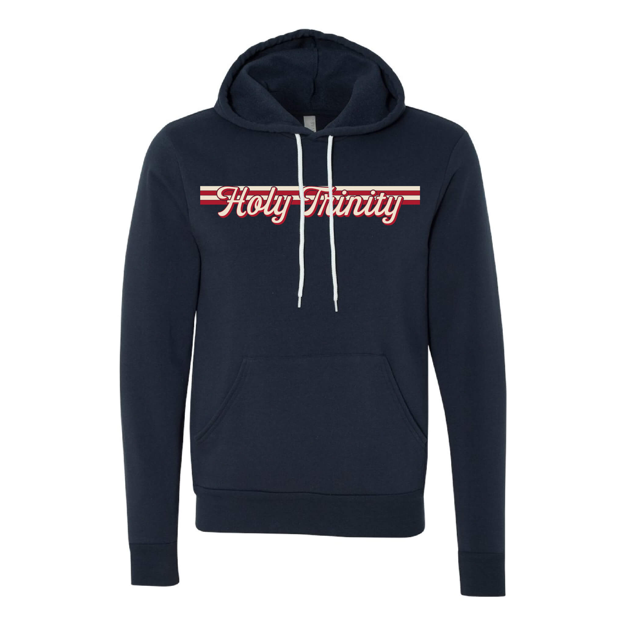 Holy Trinity 3-Stripe Sponge Fleece Raglan Hoodie Sweatshirt - Adult
