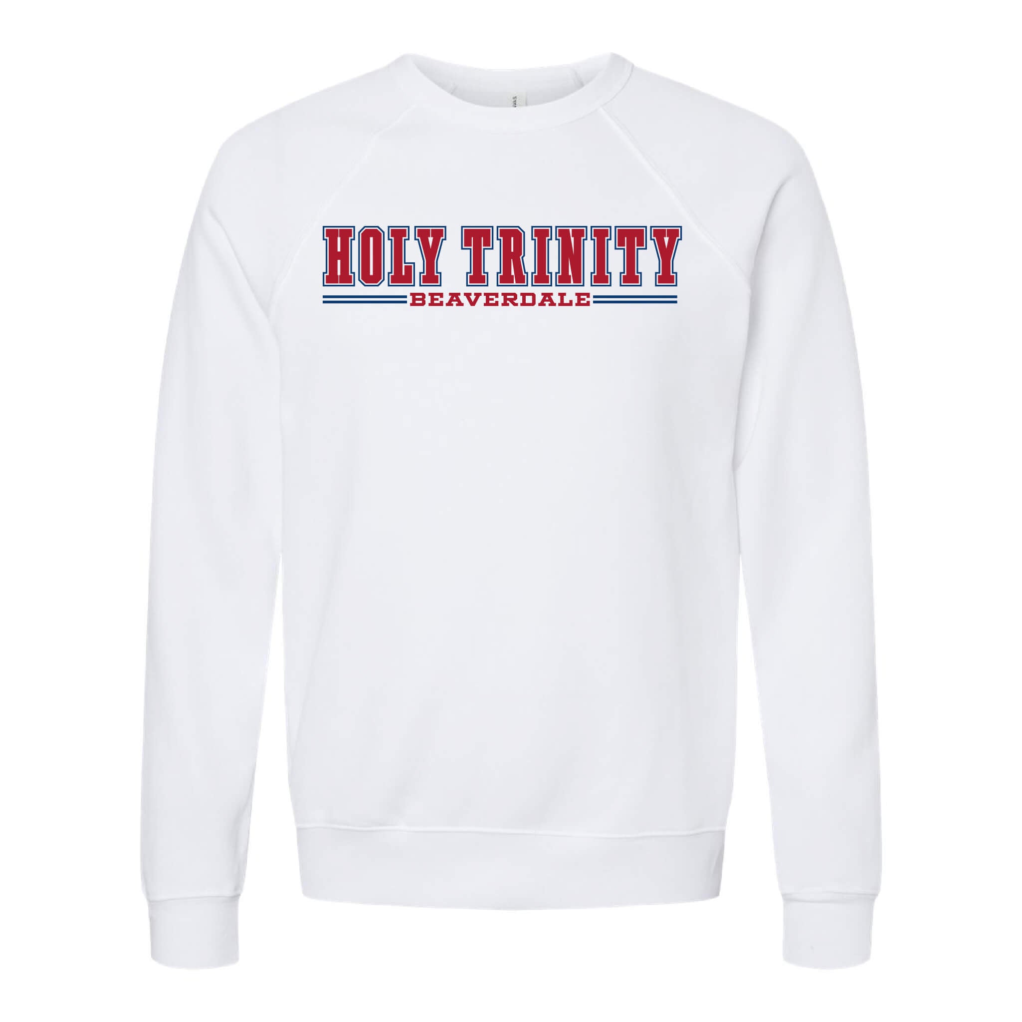 Holy Trinity Beaverdale Athletic Block Sponge Fleece Raglan Crewneck Sweatshirt - Adult