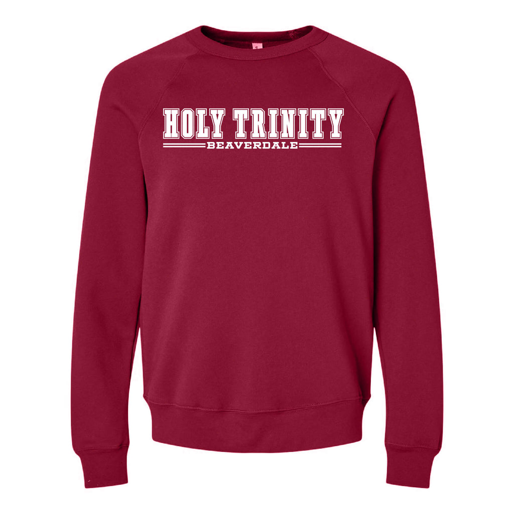 Holy Trinity Beaverdale Athletic Block Sponge Fleece Raglan Crewneck Sweatshirt - Adult