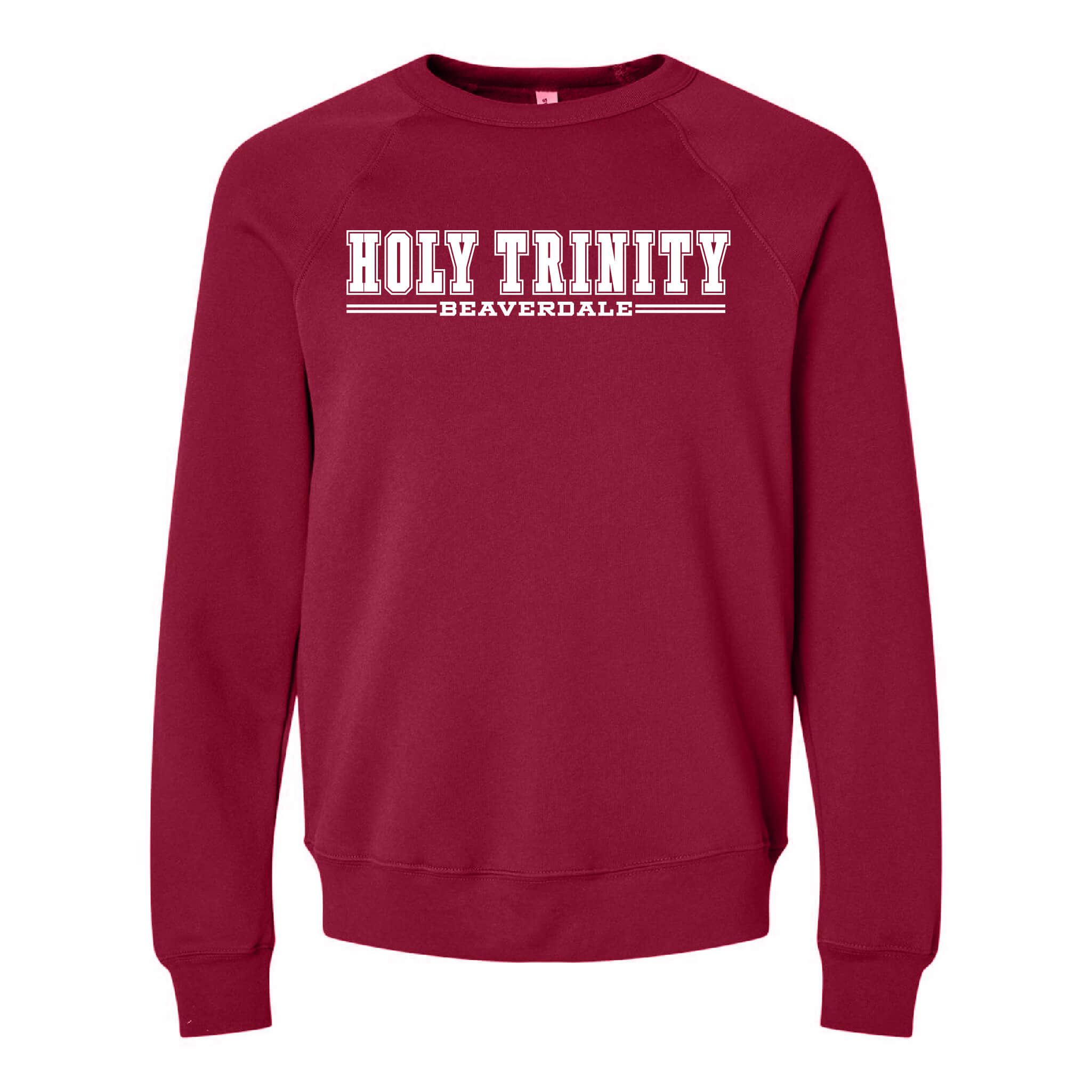 Holy Trinity Beaverdale Athletic Block Sponge Fleece Raglan Crewneck Sweatshirt - Adult