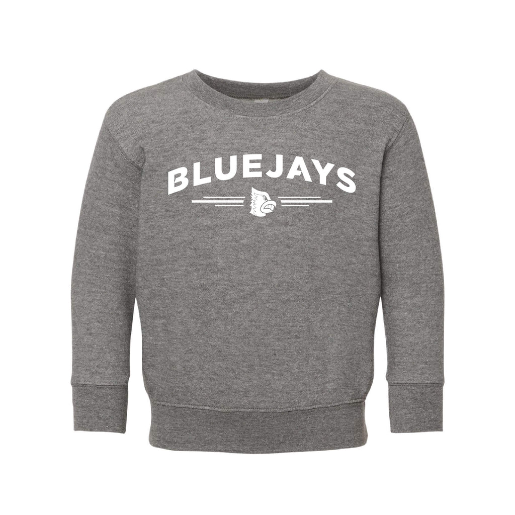 Bluejays Arch - Crewneck Sweatshirt - Toddler-Soft and Spun Apparel Orders