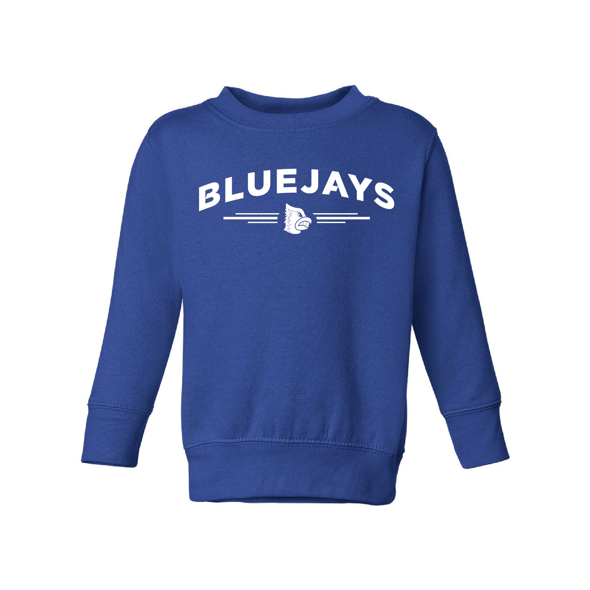 Bluejays Arch - Crewneck Sweatshirt - Toddler-Soft and Spun Apparel Orders