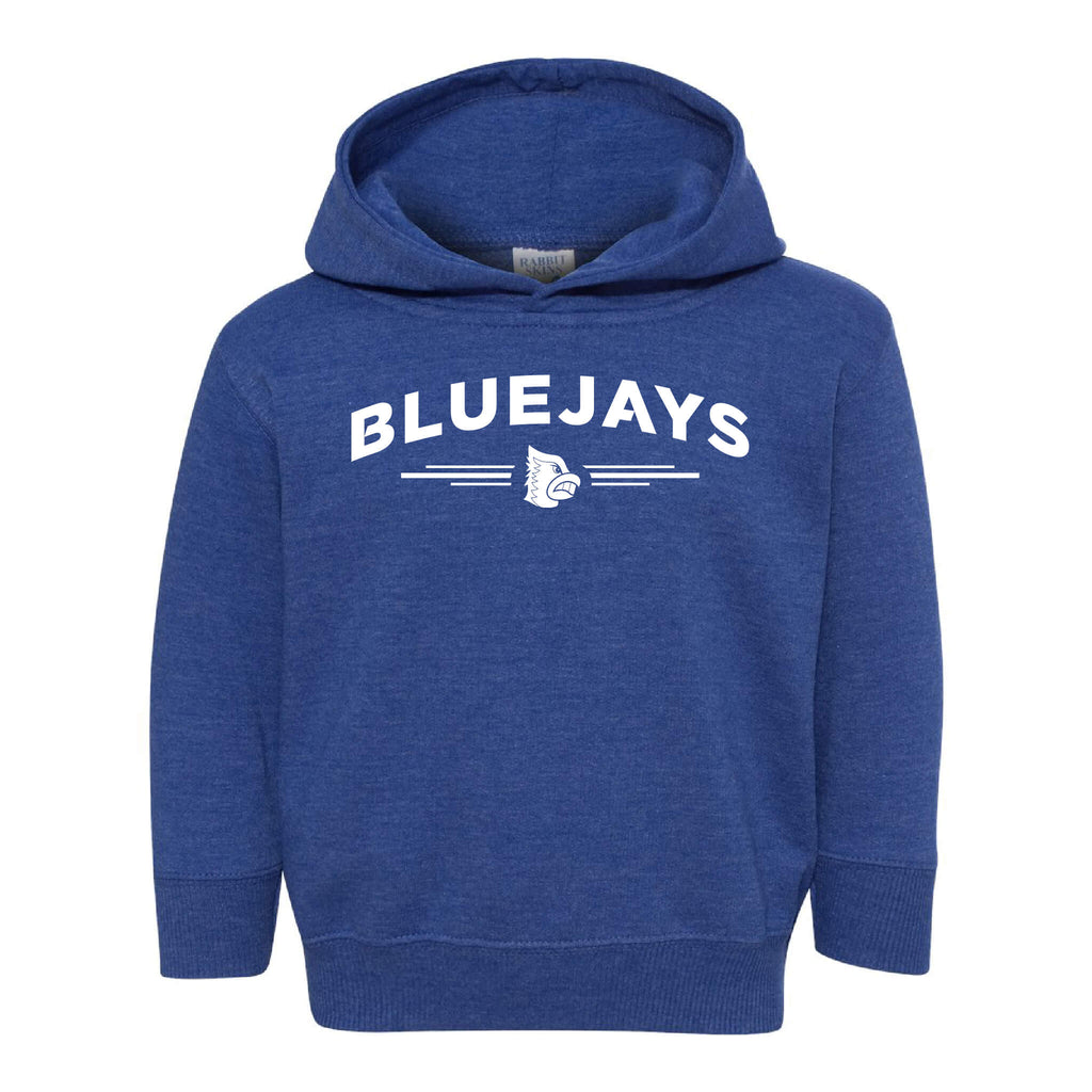 Bluejays Arch - Hooded Sweatshirt - Toddler-Soft and Spun Apparel Orders