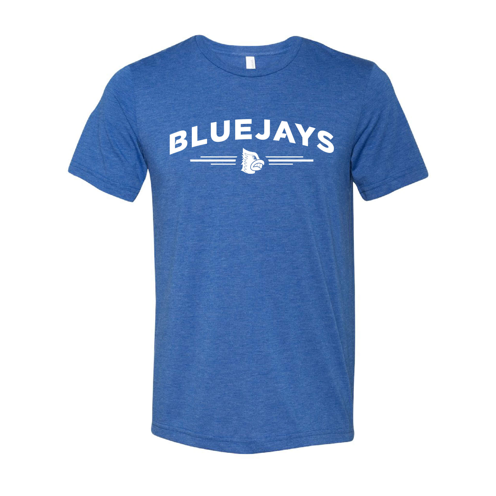 Bluejays Arch - Crewneck T-Shirt - Adult-Soft and Spun Apparel Orders