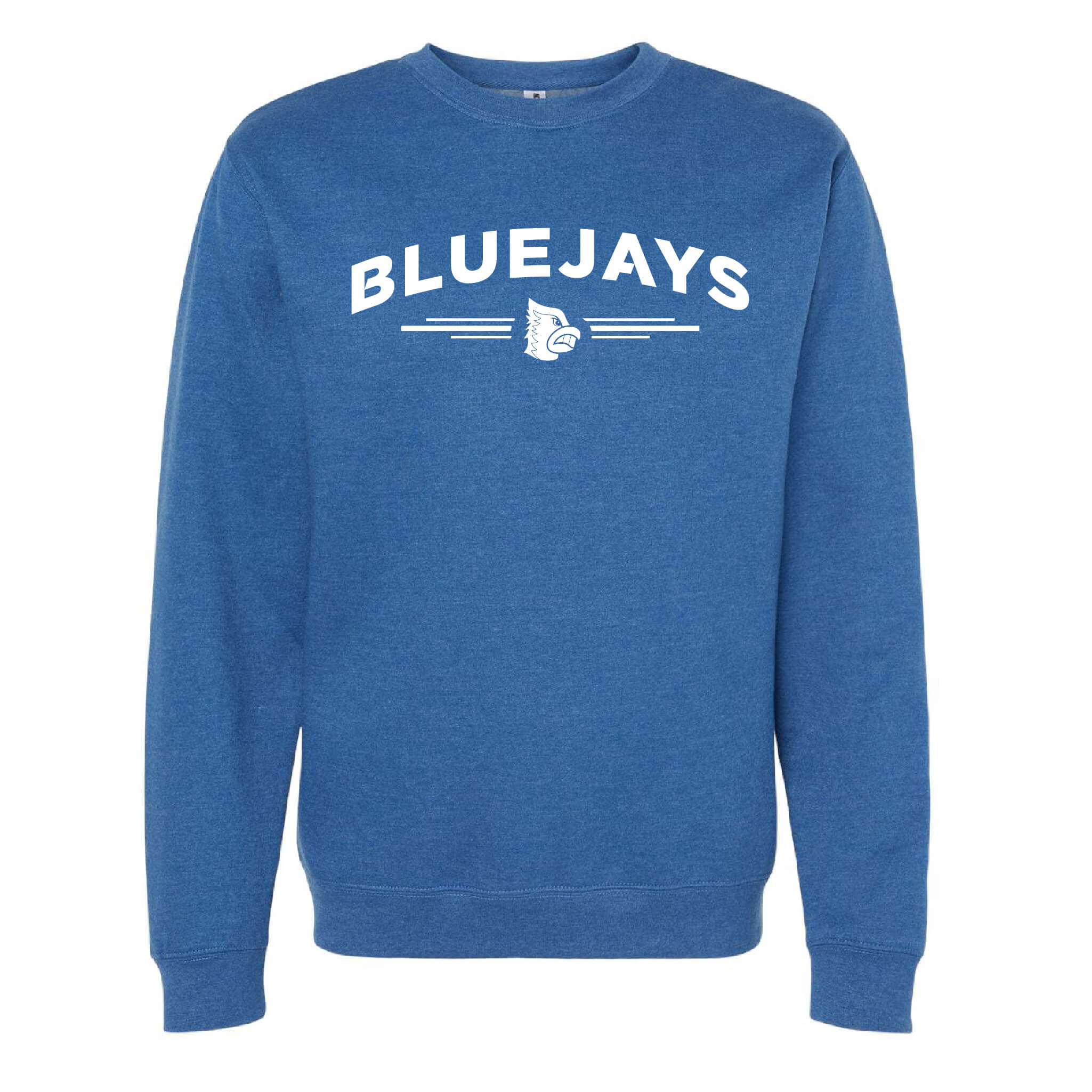Bluejays Arch - Crewneck Sweatshirt - Adult-Soft and Spun Apparel Orders