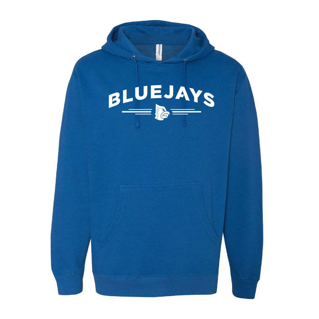 Bluejays Arch - Hooded Sweatshirt - Adult-Soft and Spun Apparel Orders