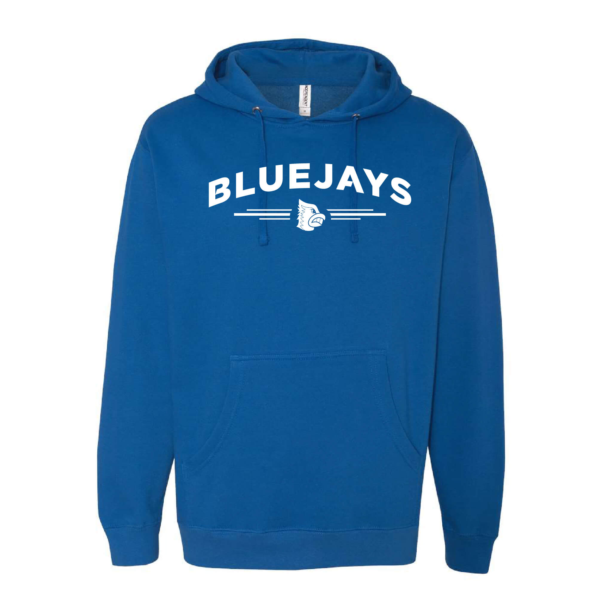 Bluejays Arch - Hooded Sweatshirt - Adult-Soft and Spun Apparel Orders
