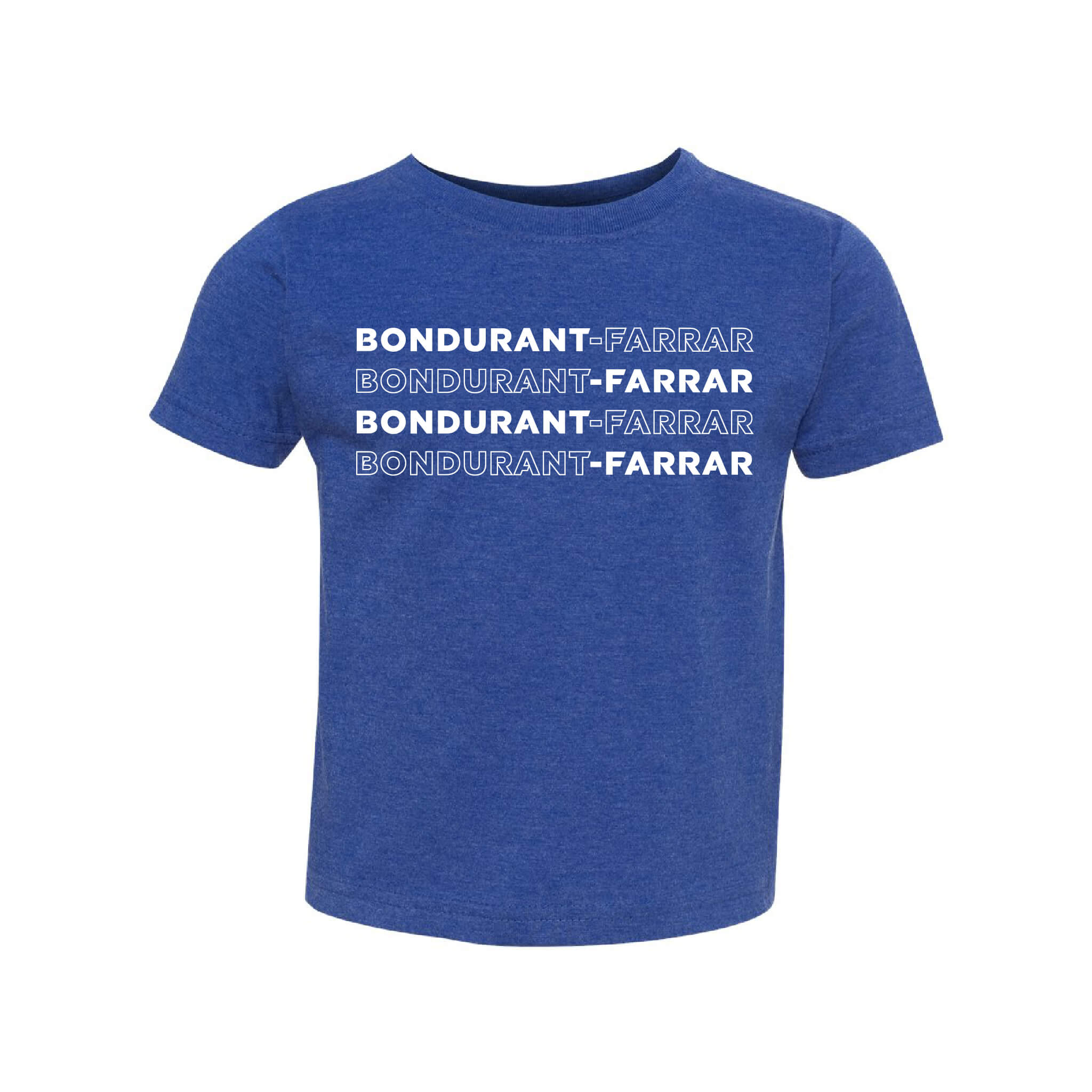 Bondurant-Farrar Words - Crewneck T-Shirt - Toddler-Soft and Spun Apparel Orders