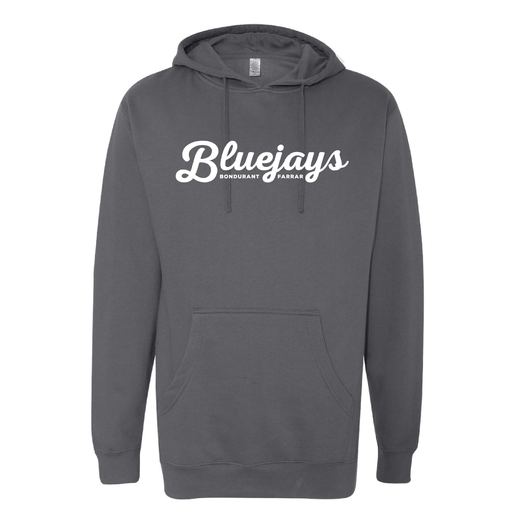 Bluejays Script - Hooded Sweatshirt - Adult-Soft and Spun Apparel Orders