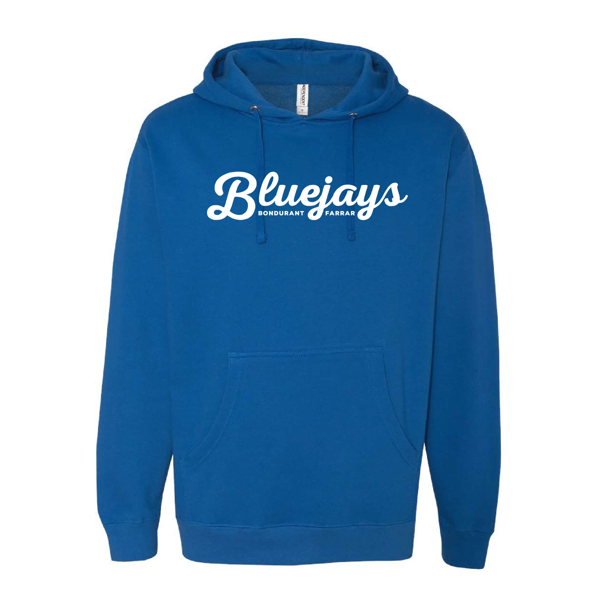 Bluejays Script - Hooded Sweatshirt - Adult-Soft and Spun Apparel Orders