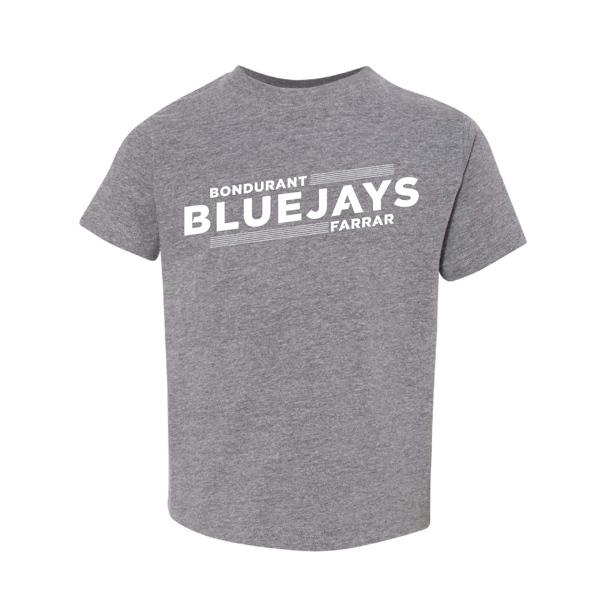 Bluejays Slant - Crewneck T-Shirt - Toddler-Soft and Spun Apparel Orders