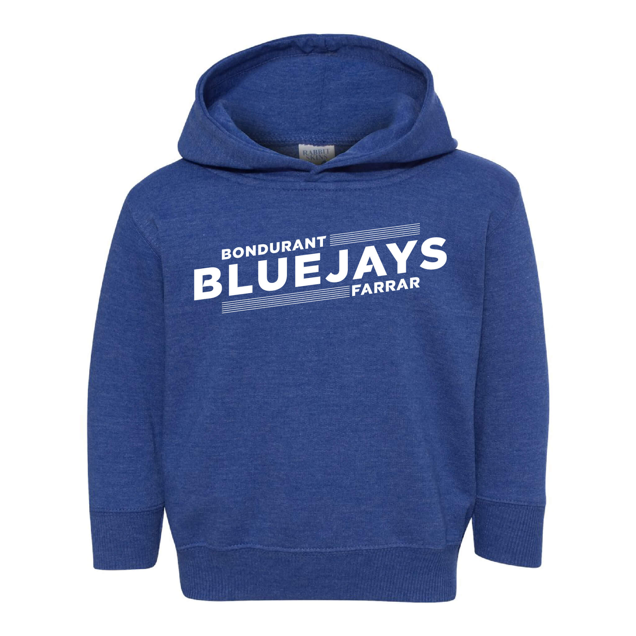 Bluejays Slant - Hooded Sweatshirt - Toddler-Soft and Spun Apparel Orders