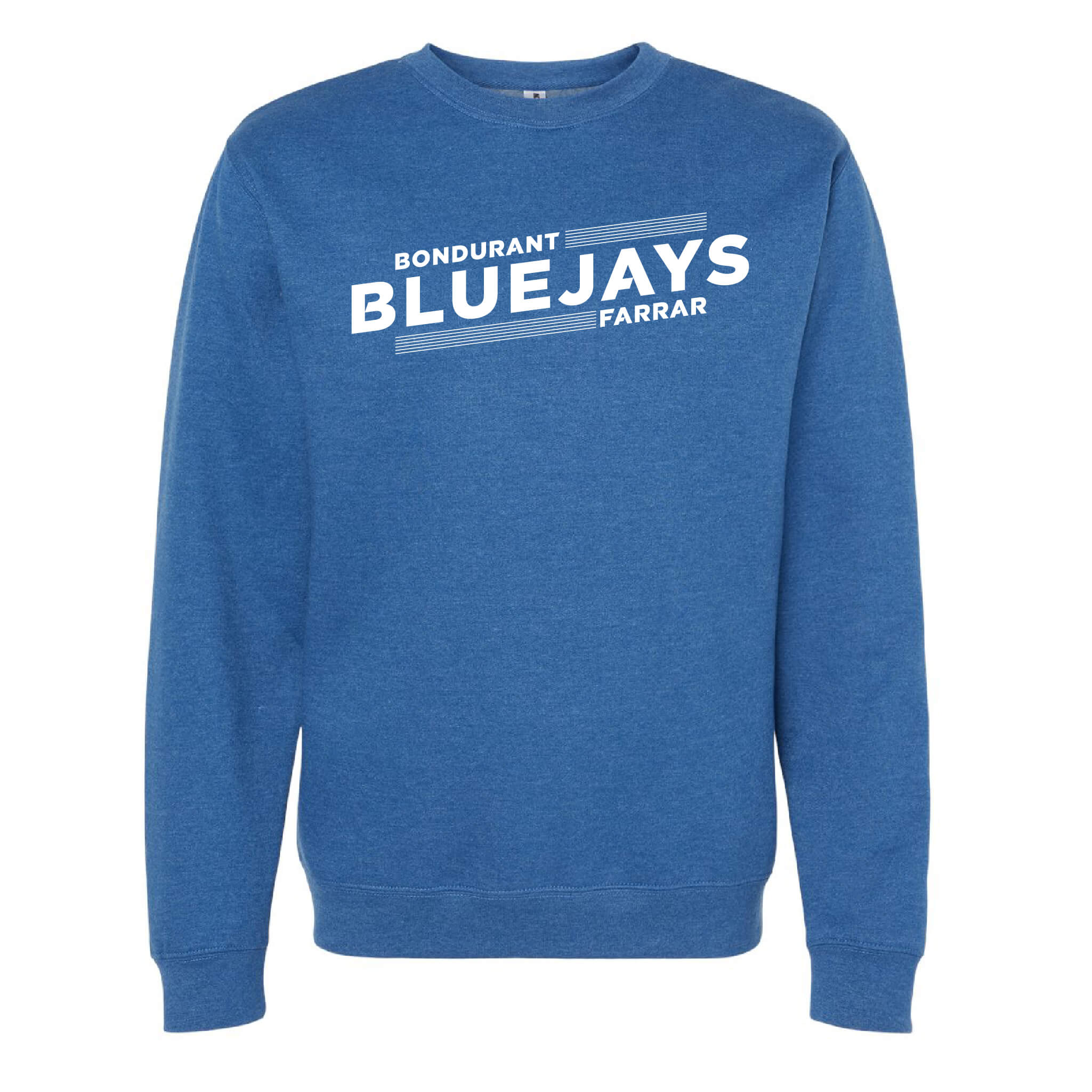 Bluejays Slant - Crewneck Sweatshirt - Adult-Soft and Spun Apparel Orders