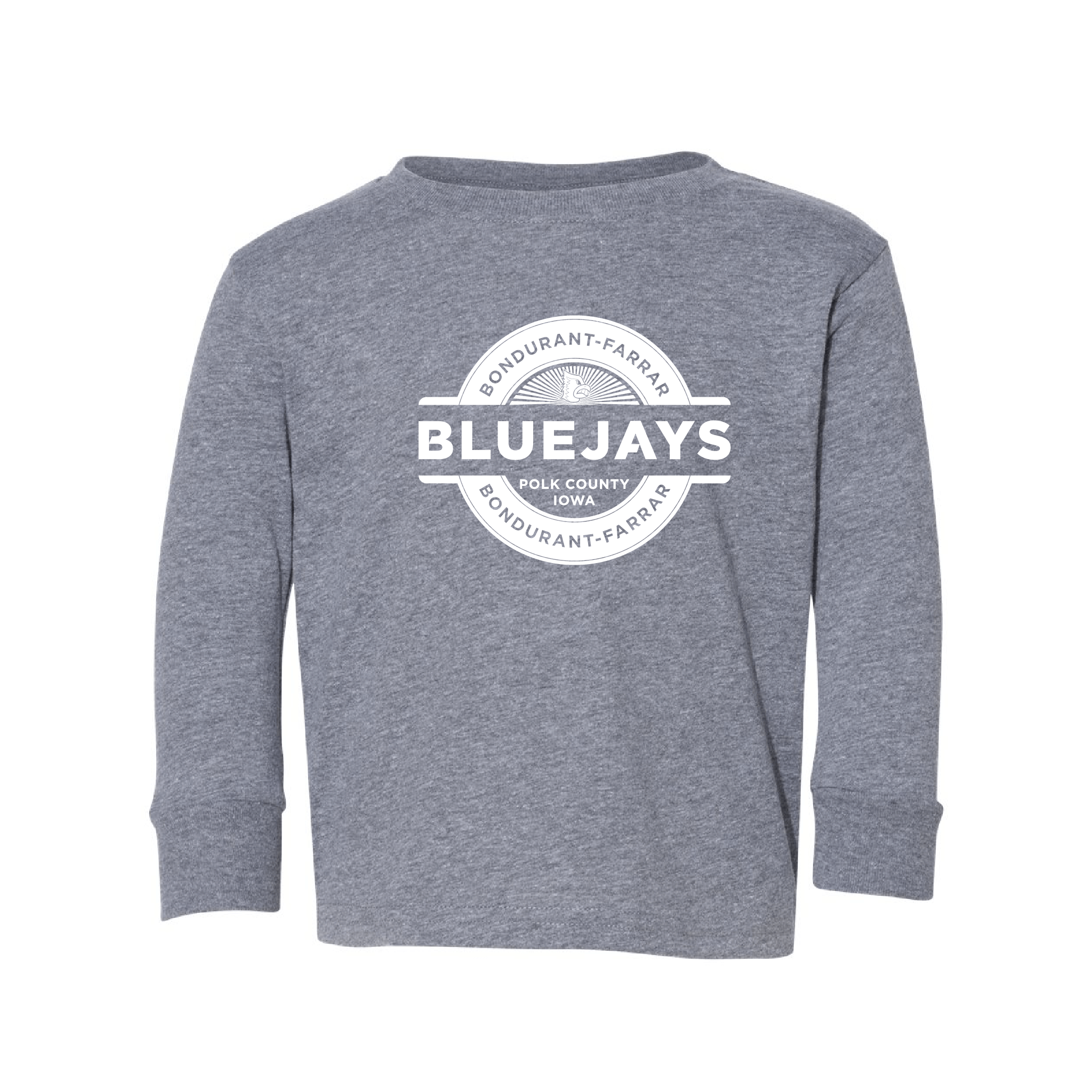 Bluejays Seal - Long Sleeve Crewneck T-Shirt - Toddler-Soft and Spun Apparel Orders