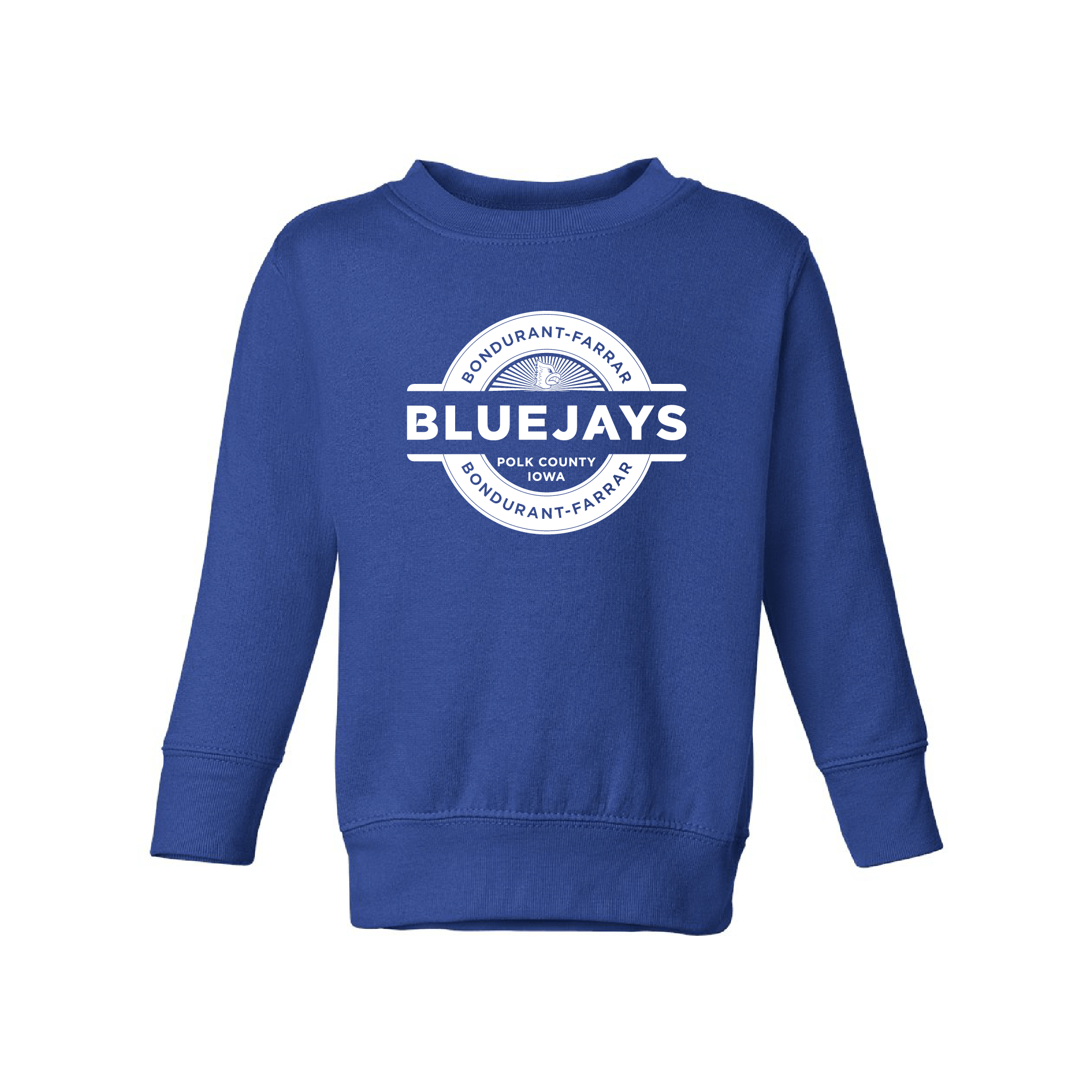 Bluejays Seal - Crewneck Sweatshirt - Toddler-Soft and Spun Apparel Orders