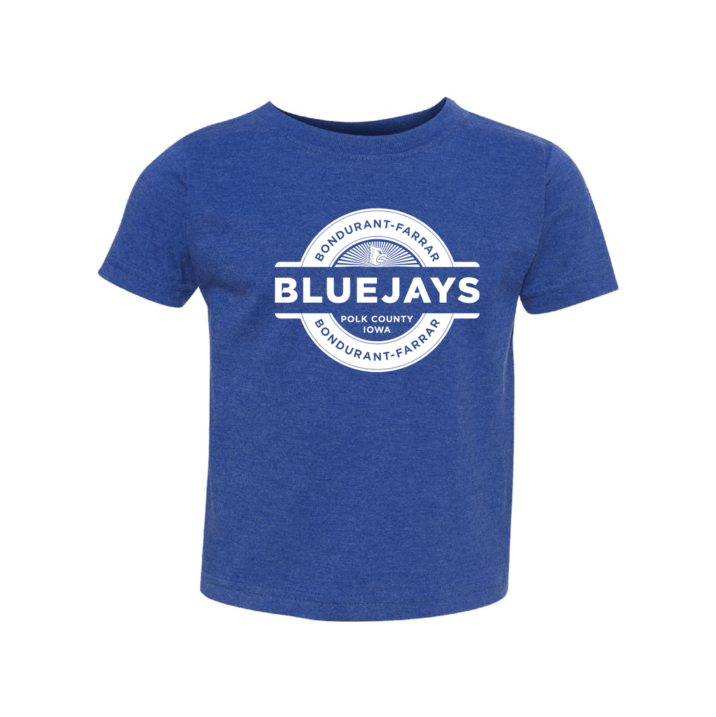 Bluejays Seal - Crewneck T-Shirt - Toddler-Soft and Spun Apparel Orders