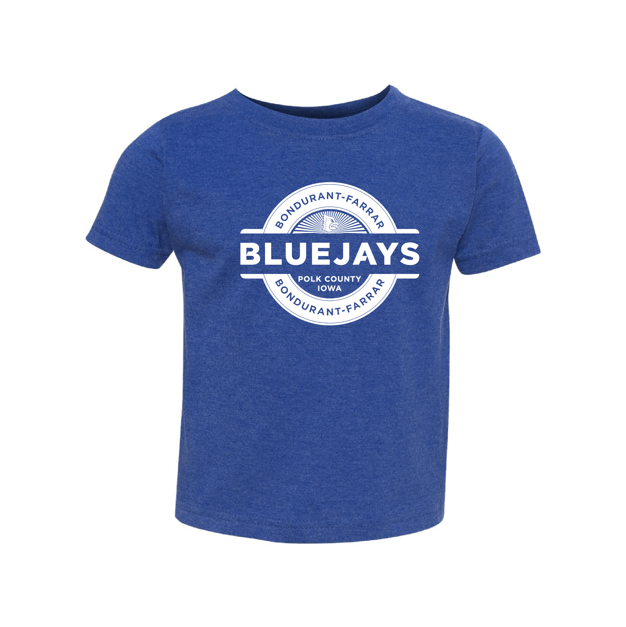 Bluejays Seal - Crewneck T-Shirt - Toddler-Soft and Spun Apparel Orders