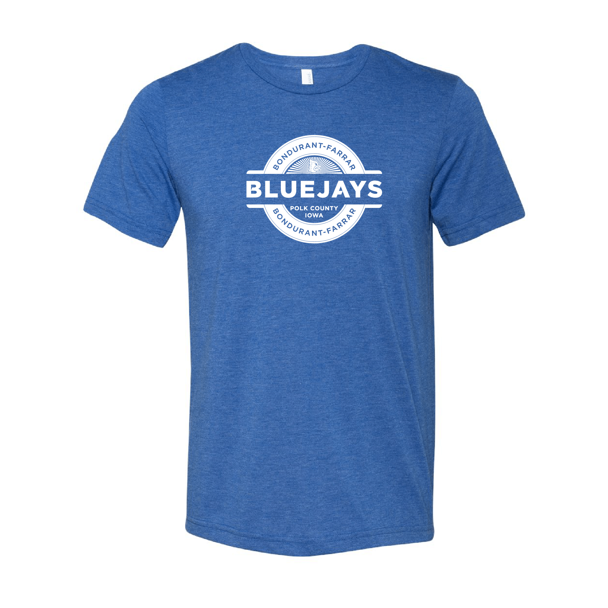 Bluejays Seal - Crewneck T-Shirt - Adult-Soft and Spun Apparel Orders