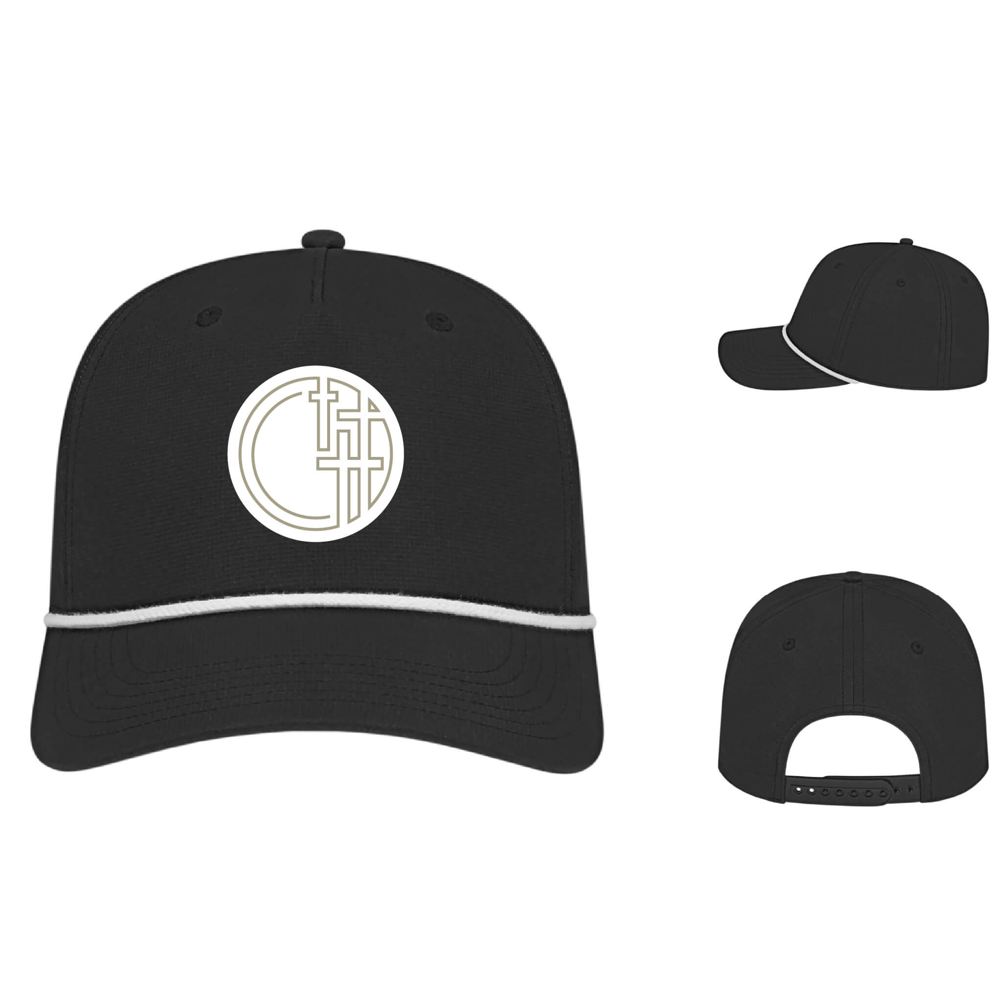 Holy Trinity Graphic Athletic Rope Cap with Embroidered Emblem