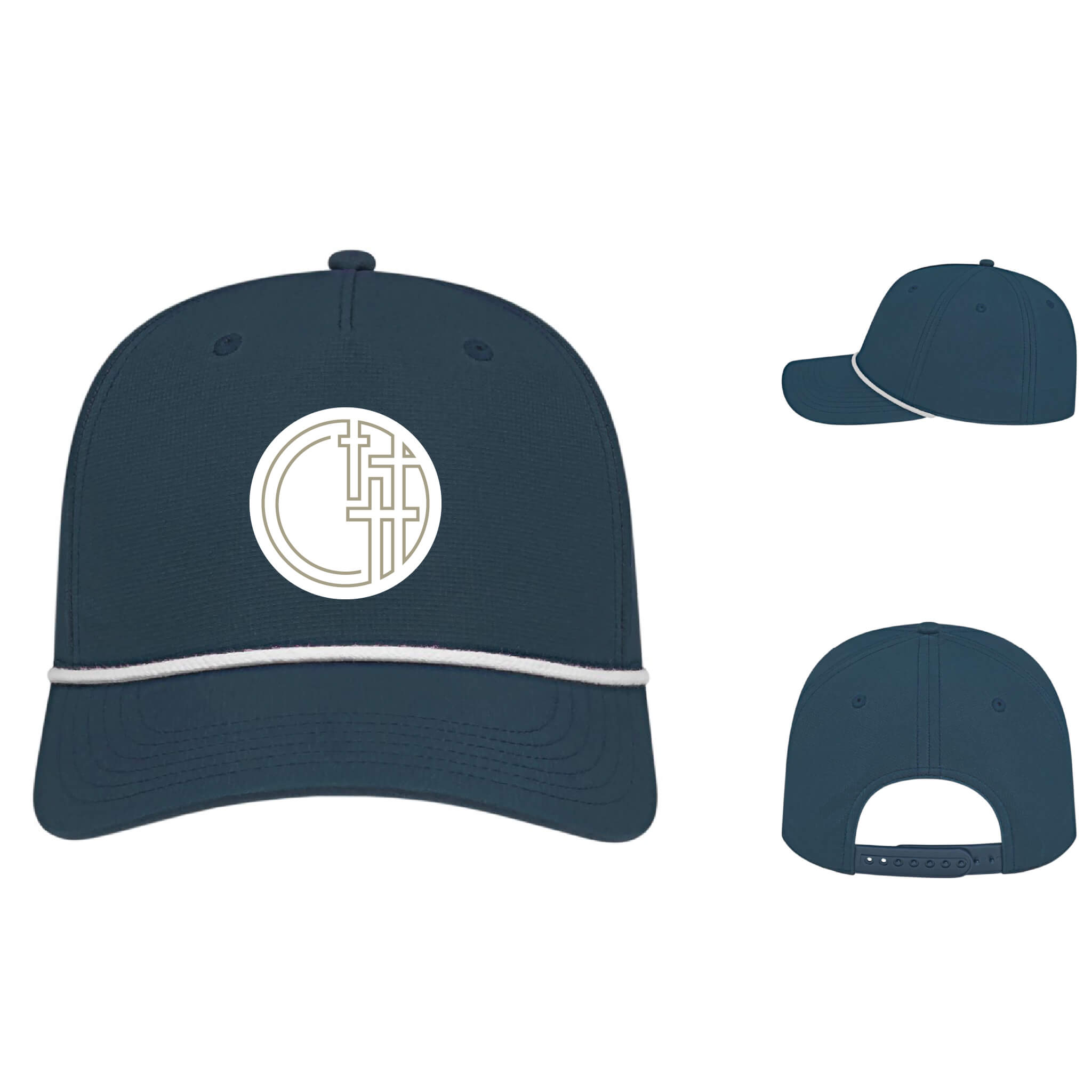 Holy Trinity Graphic Athletic Rope Cap with Embroidered Emblem