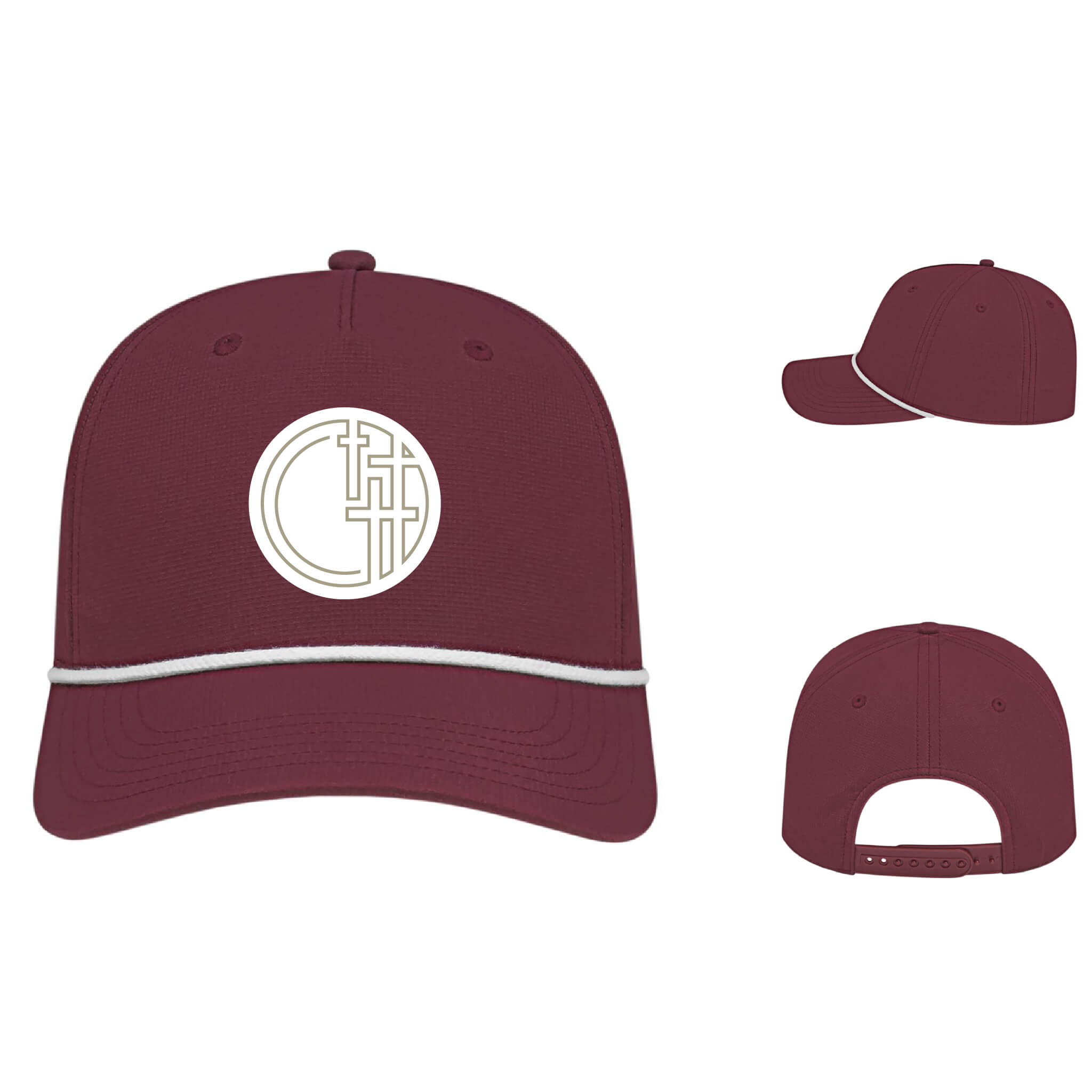 Holy Trinity Graphic Athletic Rope Cap with Embroidered Emblem